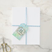 Dromerige Pastels Lotus bloem gepersonaliseerde ve Cadeaulabel (Met Touw)