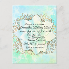 Dromerige Pastels Lotus Bloem Verjaardag Custom Briefkaart