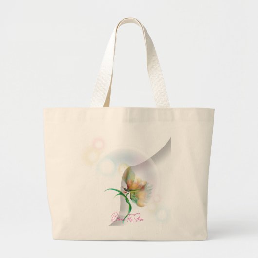 Dromerige pastelvlinder Abstracte canvas tas (Voorkant)