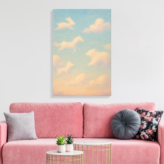 Dromerige pastelwolken canvas afdruk (Insitu (Woonkamer))
