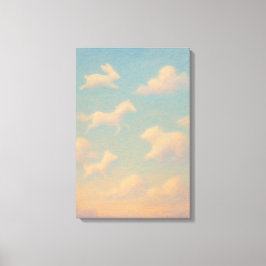 Dromerige pastelwolken canvas afdruk