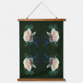 Dromerige perzik Roos Abstract Hangend Wandkleed (Voorkant)