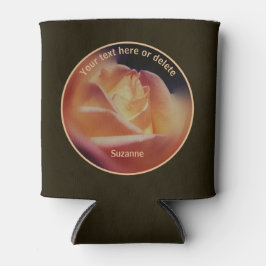 Dromerige perzik Roos gepersonaliseerd Blikjeskoeler