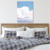 Dromerige Pink Cloudscape Canvas Afdruk (Insitu (Slaapkamer))