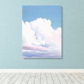 Dromerige Pink Cloudscape Canvas Afdruk (Insitu (Houten vloer))