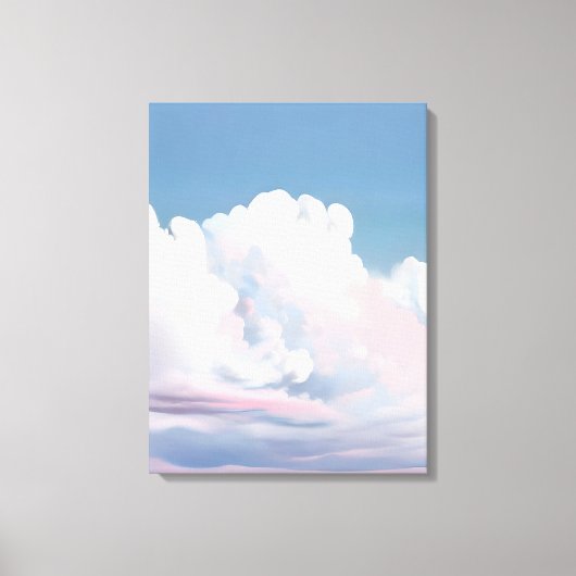 Dromerige Pink Cloudscape Canvas Afdruk (Voorkant)