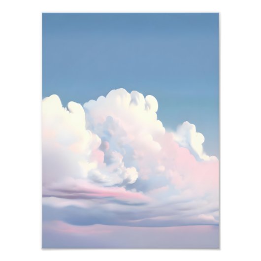 Dromerige Pink Cloudscape Foto Afdruk (Voorkant)