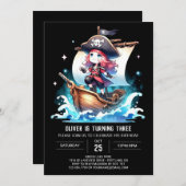 Dromerige piratenverjaardag kaart (Voorkant / Achterkant)