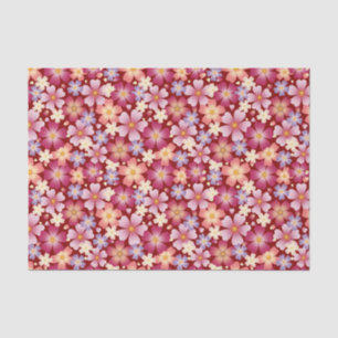Dromerige Plum & Cherry Blossoms (Rood) Bloemenpri Tissuepapier