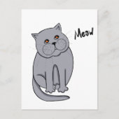 Dromerige poes met oranje ogen briefkaart (Voorkant)