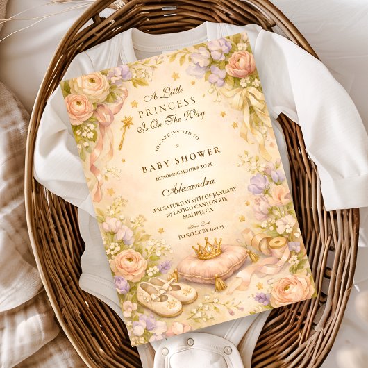 Dromerige Prinses Ster Baby Shower Kaart
