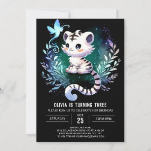 Dromerige Printable Tiger Birthday Kaart