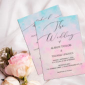 Dromerige Rainbow Eenhoorn waterverf Alles In Een Kaart