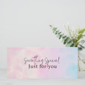 Dromerige Rainbow Eenhoorn waterverf Gift Kaart (Staand voorkant)