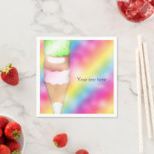 Dromerige Rainbow Ice Cream verjaardagsfeestje ser Servet (Insitu)