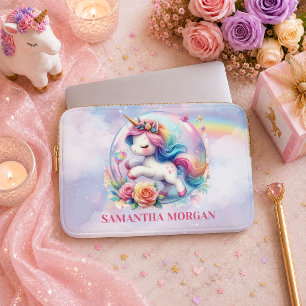 Dromerige Regenboog Eenhoorn Magische Dag Laptop H Sleeve