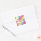Dromerige regenboog ijs verjaardagsfeest sticker (Envelop)