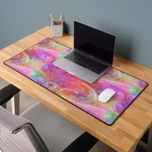Dromerige Regenboog Wervelend Abstract Waterverf P Bureaumat (Kantoor 2)