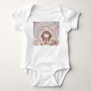 Dromerige Reverie: Kawaii Beer Hoodie Meisje & Cel Romper