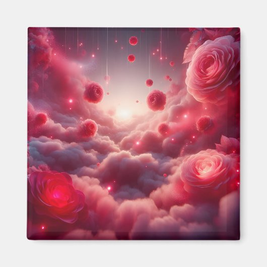 Dromerige Romantische Fantasie Rozen Liefde Magneet (Voorkant)