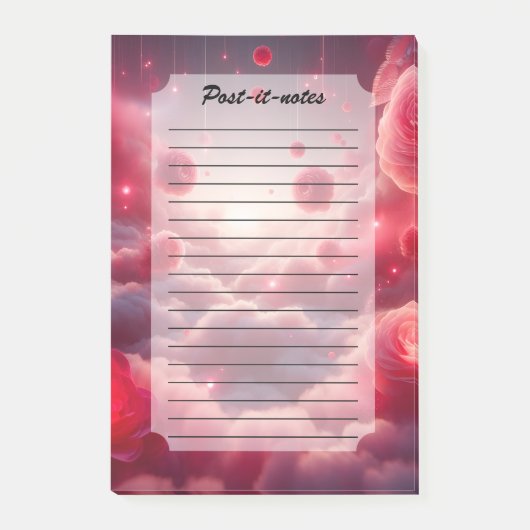 Dromerige Romantische Fantasie Rozen Liefde Post-it® Notes (Voorkant)