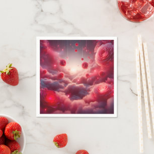 Dromerige Romantische Fantasie Rozen Liefde Servet