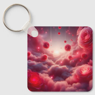 Dromerige Romantische Fantasie Rozen Liefde Sleutelhanger