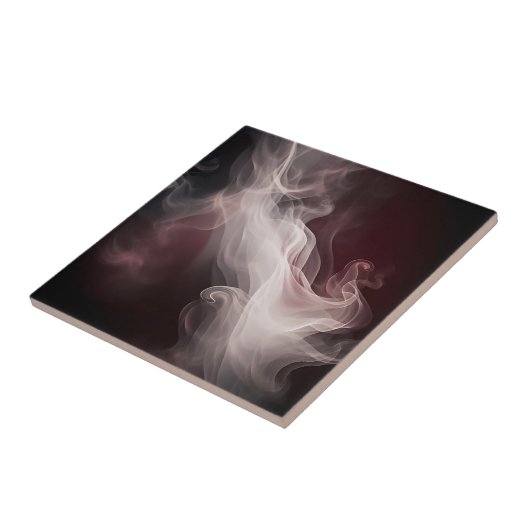 Dromerige rook Abstract marmer Tegeltje (Zijkant)