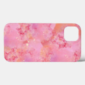 'Dromerige Roze Aquarel' iPhone 13 Hoesje (Achterkant (horizontaal))