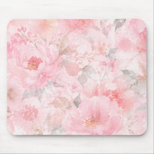 Dromerige Roze Aquarel Tuin Muismat