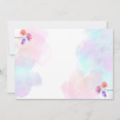 Dromerige roze & blauwe bruiloft uitnodigingen (Achterkant)