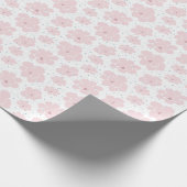 Dromerige Roze Bloemen Cadeaupapier (Hoek)