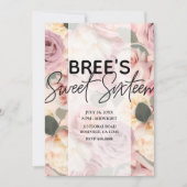 Dromerige Roze Bloemen Elegante Shabby Chic Sweet  Kaart (Voorkant)