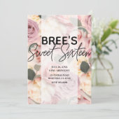 Dromerige Roze Bloemen Elegante Shabby Chic Sweet  Kaart (Staand voorkant)