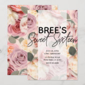 Dromerige Roze Bloemen Elegante Shabby Chic Sweet  Kaart (Voorkant / Achterkant)