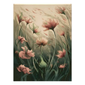 Dromerige Roze Bloemen Foto Afdruk (Voorkant)