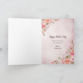 Dromerige roze bloemenmimi fotocollage Moederdag Kaart (Binnen)