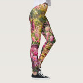 Dromerige Roze Bloementuin Pad Schilderij Leggings (Rechts)