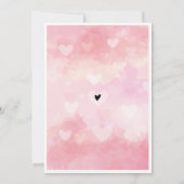 Dromerige Roze Cloud Negen Modern Stijlvol Baby sh Kaart (Achterkant)