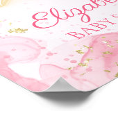 Dromerige Roze Cloud Nine Girl Baby shower Welkom Poster (Hoek)