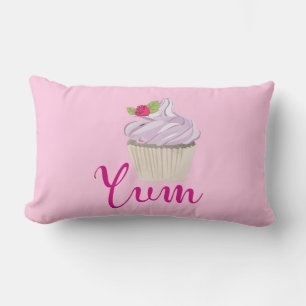 Dromerige Roze Cupcake met Framboos Lekker! Kussen