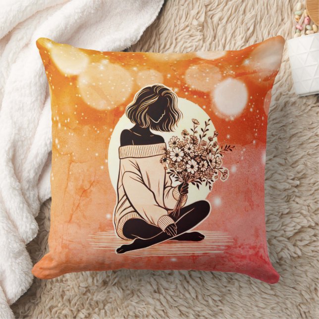 Dromerige roze elegantie: een stille reflectie van kussen (Deken)