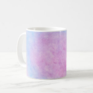 Dromerige roze en blauwe aquarelwolken koffiemok