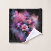 Dromerige Roze en Paarse Rozen Waterverf Bad Handdoek (Wasdoekje)