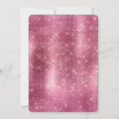 Dromerige roze glitzy zilveren sparkle bruids kaart (Achterkant)