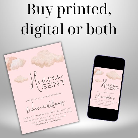 Dromerige roze hemel verzonden Sky Theme Meisje Ba Kaart