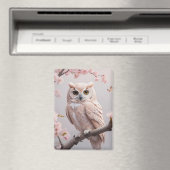 Dromerige roze kersenbloesems uil magneet (Insitu (Vaatwasser))