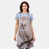 Dromerige roze kersenbloesems uil schort (Gedragen)