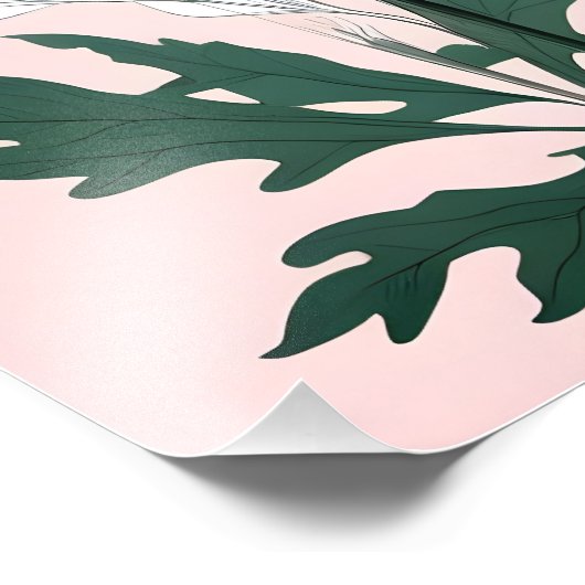 Dromerige roze klaprozen foto afdruk (Hoek)