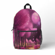 Dromerige roze nachtlandschap